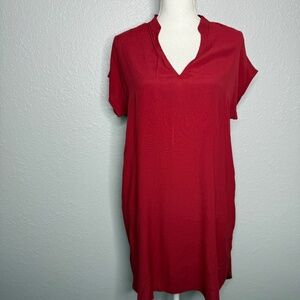 Madewell Red ‎ Biocoastal Summer T-Shirt Dress size XS -cp